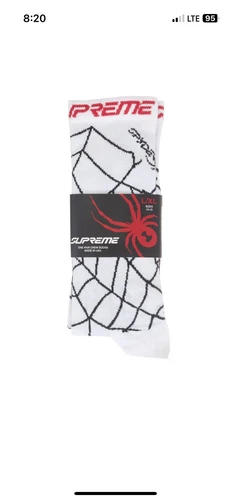 Chaussettes blanches Supreme x Spyder Crew neuves avec étiquettes taille L/XL LIVRAISON GRATUITE !