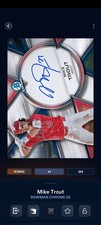 Topps Bunt Bowman Chrome 25 Mike Trout Prime Chrome Iconic DIGITAL