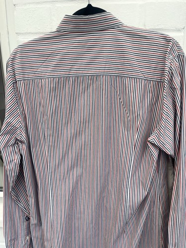 Men's BEN SHERMAN BUTTON DOWN COTTON SHIRT - Large Stripe, Long Sleeve - Picture 5 of 5