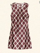 DOEN Alamere Plaid Silk Mini Dress In Norfolk Plaid Size XXL NWT 