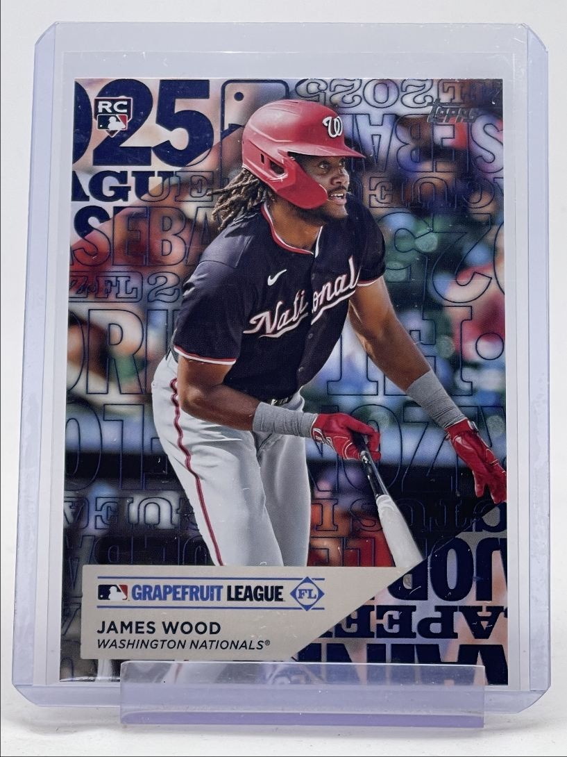 JAMES WOOD 2025 TOPPS SERIES ONE TRAINING GROUNDS ROOKIE NATIONALS RC Q0190