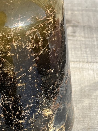 Antica bottiglia di whisky in vetro nero squat utilità scavata grezza 1750-1820 - Foto 8 di 14