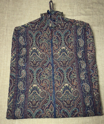 Vtg Vera Bradley Garment Bag Paisley Classic Preppy Retired Travel 90s Zip Rare