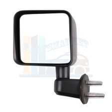 1pc Driver Side View For 07-2017 Jeep Wrangler Black Mirror Manually Clear