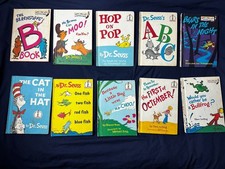 Lot of 10 Vintage Dr Seuss Beginner Books Hardcover No Writing Cat in the Hat  
