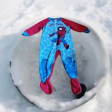 Marvel Avengers Spider-Man Footed Sleeper Pajama Boy Size 2t