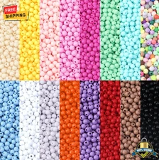 1000PCS 4mm Acrylic Spacer Beads Mini Round DIY Jewelry Making Craft