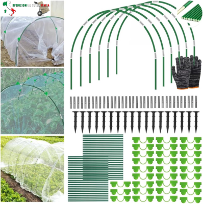 Cerchi Per Serra Da Giardino - Kit 50 Pezzi Con Connettori, Per Tunnel Orto Fai Da Te - Foto 7