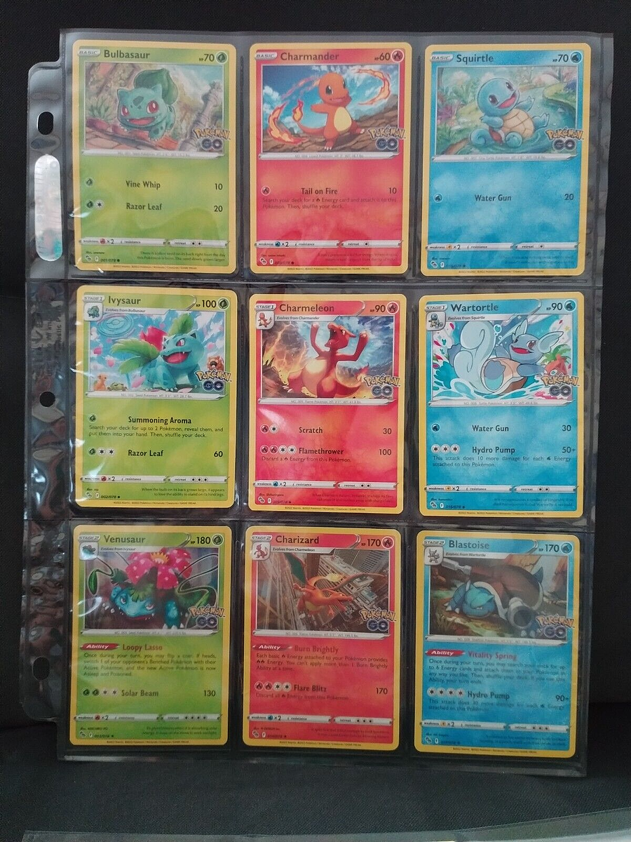 Pokemon 9 Card Set: Bulbasaur Venusaur Charmander Charizard