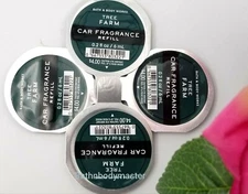 (4) Bath and Body Works SCENTPORTABLE TREE FARM Car home Fragrance Refill