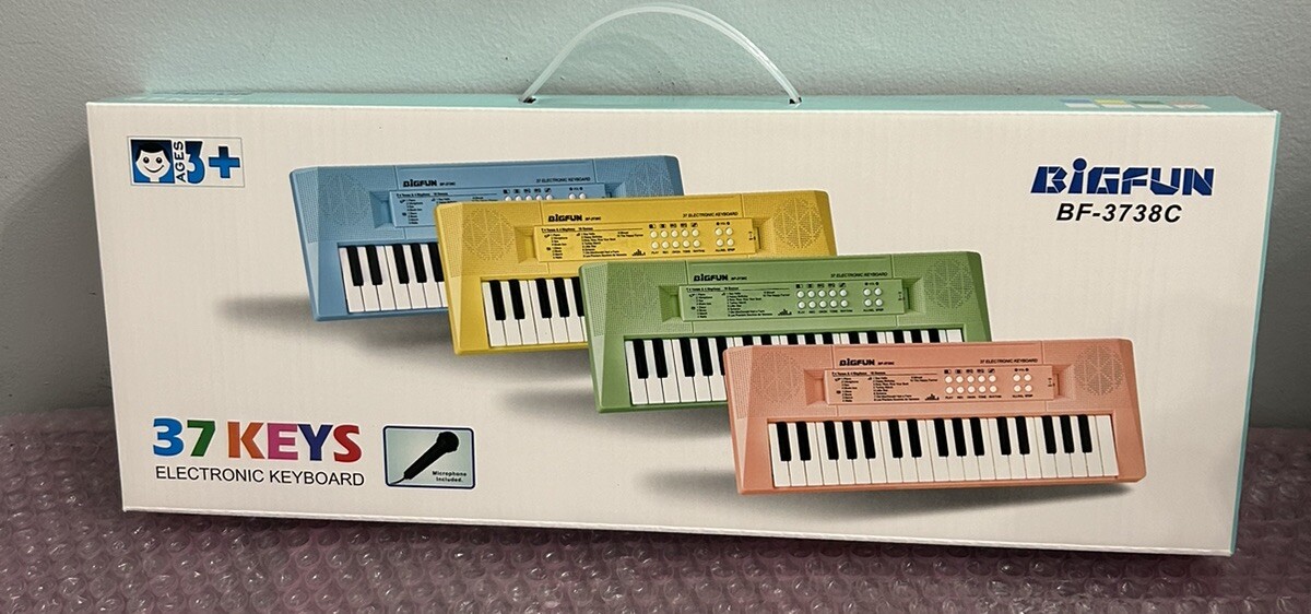 37-Key Portable Kids Keyboard Piano with Built-in Microphone – Fun Musical Toy-image