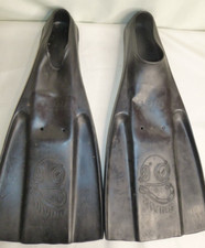 Vintage Diving Flippers Fins for Snorkeling Made in Spain Size 3-6, UK 3-5