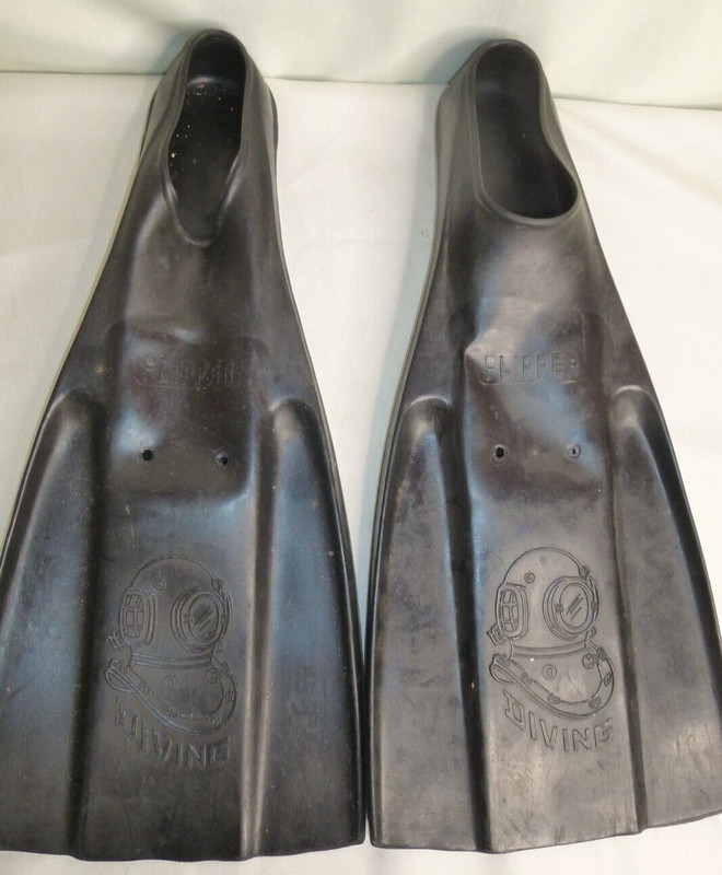 Vintage Diving Flippers Fins for Snorkeling Made in Spain Size 3-6, UK 3-5