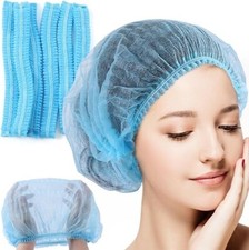 Wholesale Lot of Disposable Bouffant Caps 24 inch Hair Nets, Elastic Head Covers