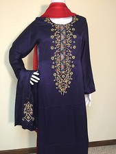 Pakistani Indian Designer Wedding digital print Salwar Kameez Bridal M