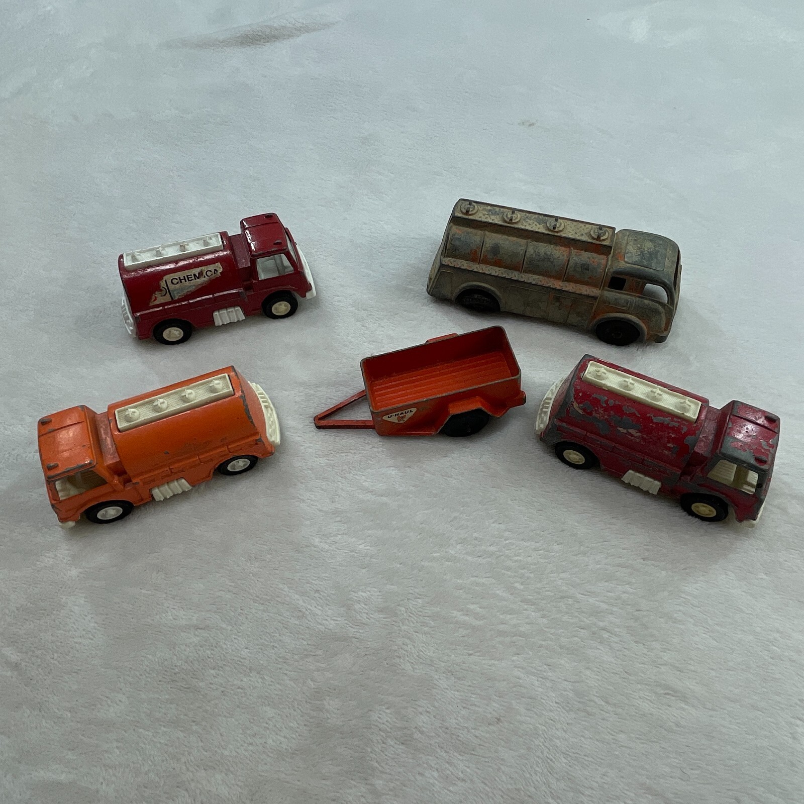 TootsieToy Lot of 5 Chemical/Fuel Trucks plus UHaul Trailer eBay