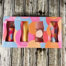 Ocean Pacific Cotton Candy Skies Gift Box Set Body Mist Wash Lotion Bath Bomb
