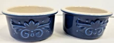 2 PFALTZGRAFF WEIR IN YOUR KITCHEN 4" RAMEKINS CHICORY BLUE USA
