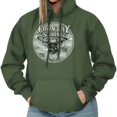 Country Strong Brand Deer Hunting Camouflage Hoodie Hooded