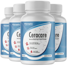 4 Bottles Ceracare Powerful Blood Sugar Support 240 Capsules