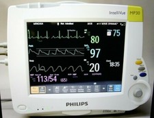 Philips IntelliVue MP30 M8002A W/ M3001A recorder, 90 day Warranty