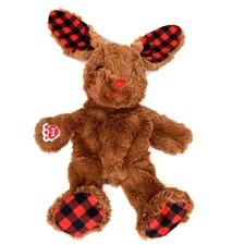 Build A Bear Workshop Buffalo Check Pawlette Bunny Rabbit 16" Unstuffed Animal