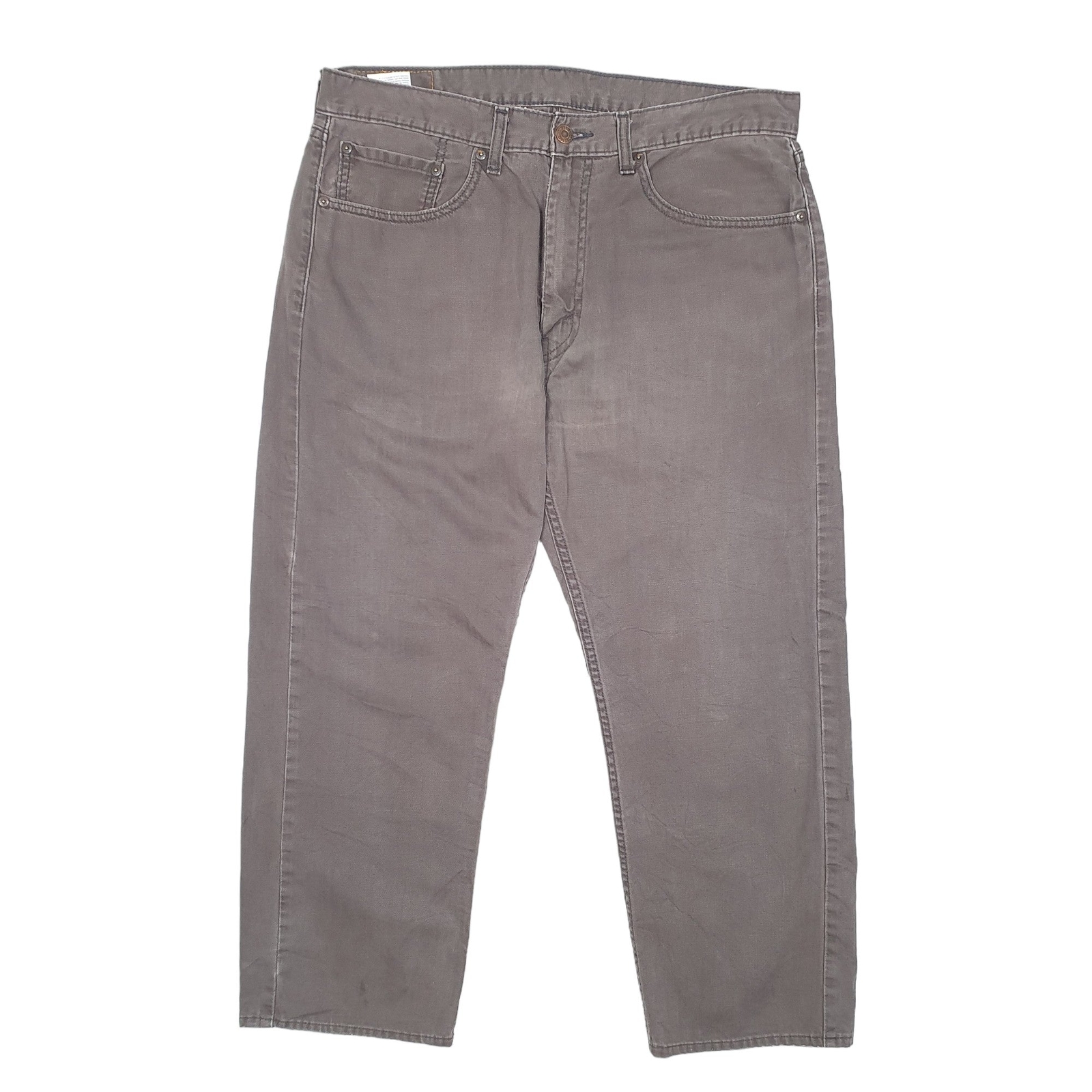 LEVIS 505 Jeans Regular Fit Grey Denim Trousers Mens W36 L26 image 2