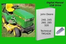 John Deere 240 245 260 285 320 Lawn & Garden Tractor Technical Manual See Desc.