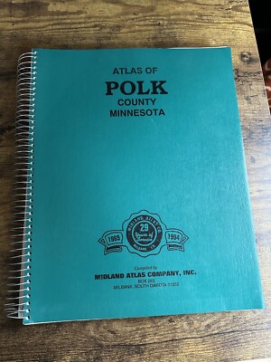 Vintage Atlas Of Polk County Minnesota Directory Map Farm Land Book