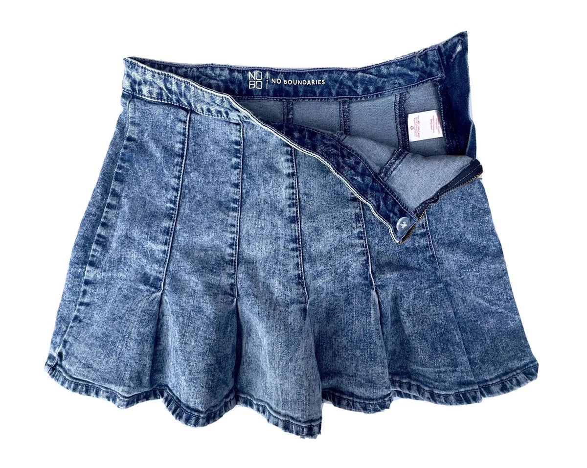 Pleated denim top skirt ebay