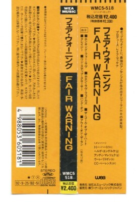 FAIR WARNING: FAIR WARNING OBI JAPAN WMC5518 S/T ''NO CD INCLUDED''