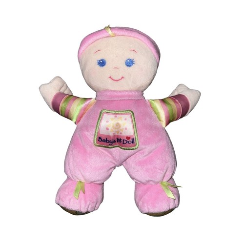 Pink Rattle Doll Fisher Price My First Doll Lovey Pink Stuffed Plush Baby Rattle Used 10 ...