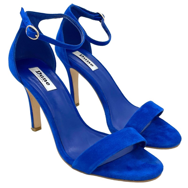 Dune London Sandals Womens 9 Blue Suede Hydro Di Heeled Sandals Classic Capsule