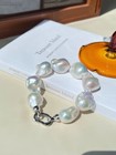 classic  15-18mm south sea white baroque  pearl bracelet 7.5-8"