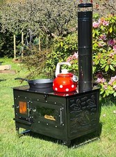 Outdoor-Küchenofen Garten-Kamin Gartenküche "Rosalie" Pizzaofen Zeltofen