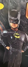 Kids Boys THE BATMAN Halloween Costume Mask Cape Muscle Chest Small 6 7 NEW