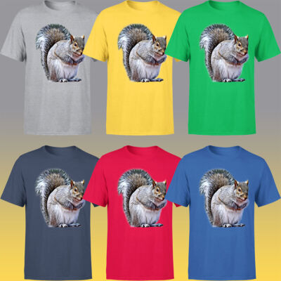 Eichhörnchenliebhaber Shirt Herren T-Shirt Eichhörnchen süß Tier Naturliebhaber #Or#P1#A