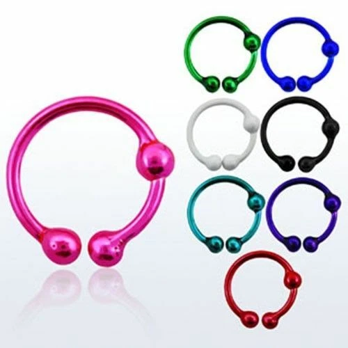 Fake Nasenring 925 Sterling Silber viele Farben Wahl 8 mm Lippenpiercing klemmen - Bild 1 von 1