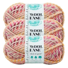 (3 Pack) Lion Brand Yarn 640-615C Wool-Ease Thick & Quick Bulky Yarn,SpiceMarket