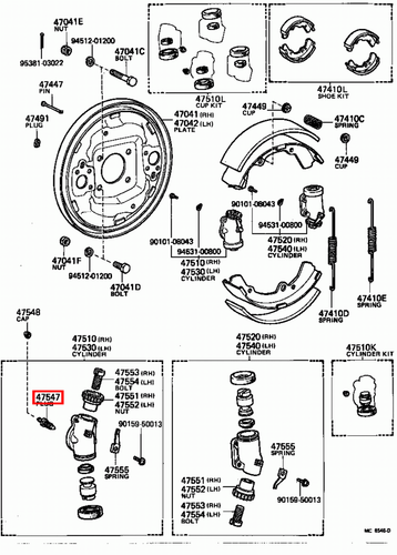 Genuine Toyota Dyna 100 YH81 YH80 LH80 Front Drum Brake Bleed Nipple x2 - Picture 9 of 12