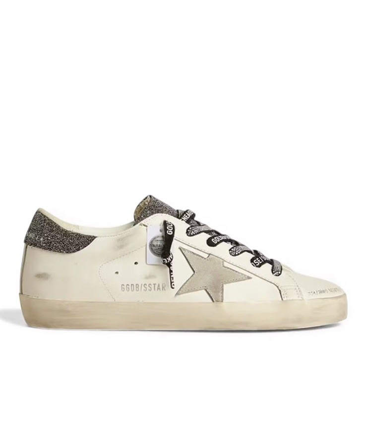 Golden Goose Superstar Sneaker Swarovski Crystals/White Leather Sz 38 New In Box