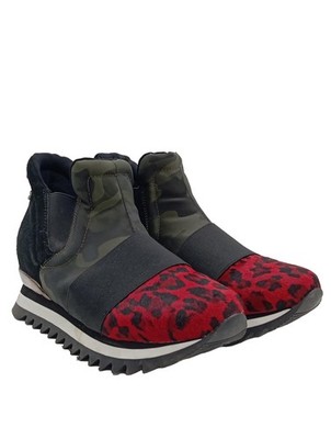 GIOSEPPO Schlüpfsneaker Damen Sneaker Gr. DE 39 rot-schwarz-khaki Casual-Look