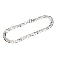 Armband 925 Sterling Silber 19Cm S Panzerkette Oval GedrüCkt Damen Armkette Fein