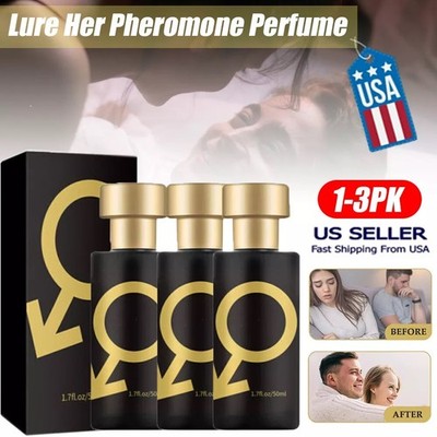 NEW Pheromone Perfume Spray Aphrodisiac Golden Lure Her For Men to Attract Women
