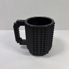 ThinkGeek Black Build-On LEGO Brick Mug Creative Coffee Cup Fun Gift