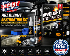 Car Headlight Restoration Kit Cleaner Spray Restore Yellow Foggy Headlights
