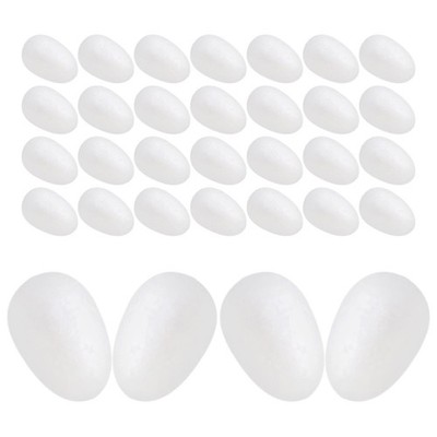 50 Pcs Small Polystyrene Eggs Oval Shaped Balls Easter Decorating Ideas Child