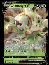 Pokemon Karten Chesnaught V 015/195 Silberner Sturm Holo Rare V NM *2