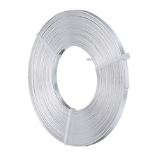 33' Flat Aluminum Wire 20Gauge Bendable Anodized Aluminum Wire Silver