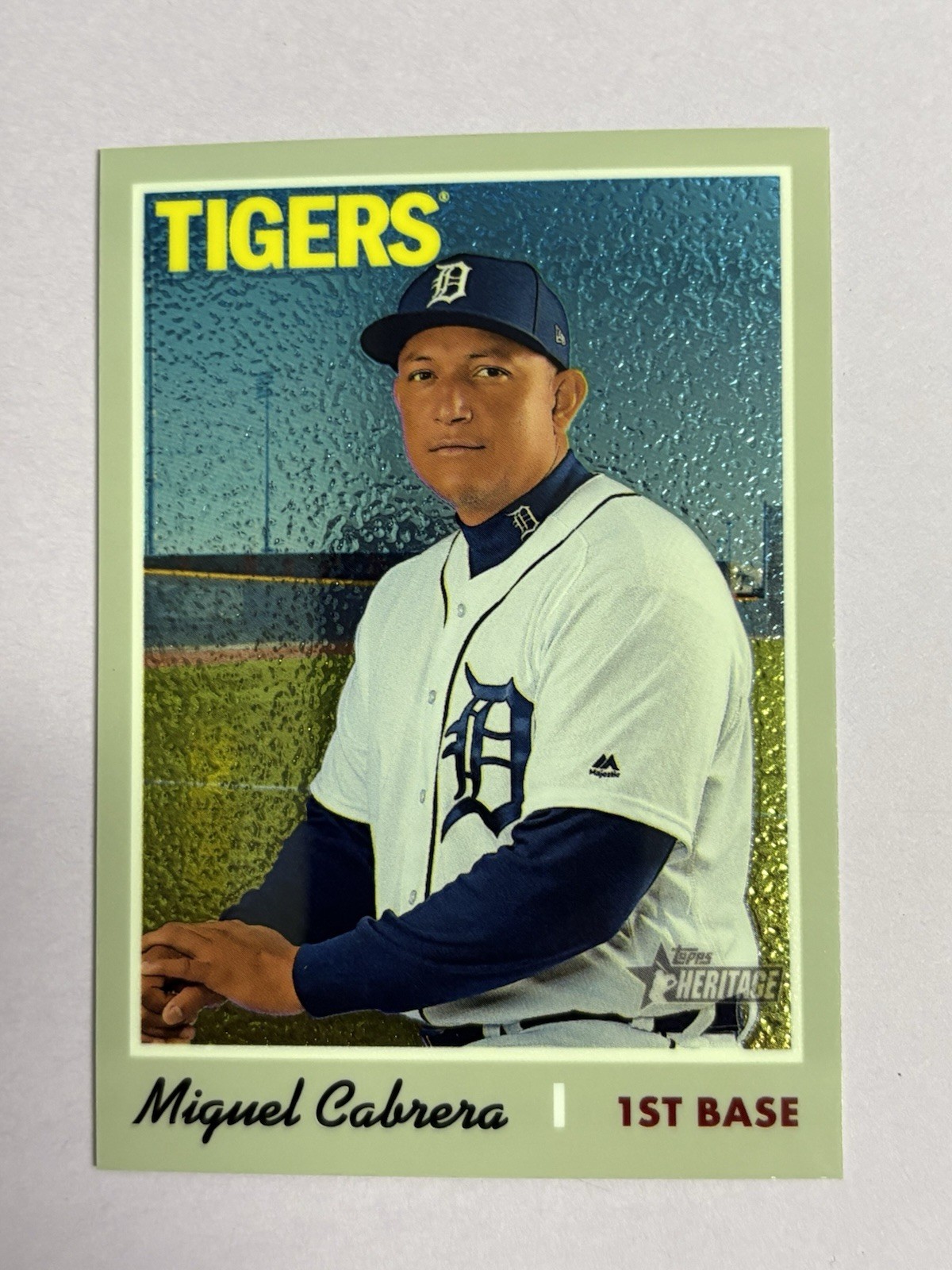 2019 Topps Heritage Short Print Miguel Cabrera #THC-472 Chrome /999